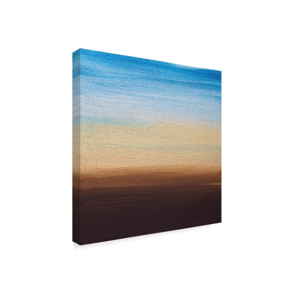 Hilary Winfield 'Ten Sunsets Blue Brown' Canvas Art,14x14